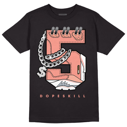 DJ Khaled x Jordan 5 Retro ‘Crimson Bliss’ DopeSkill T-Shirt No.5 Graphic Streetwear - Black 