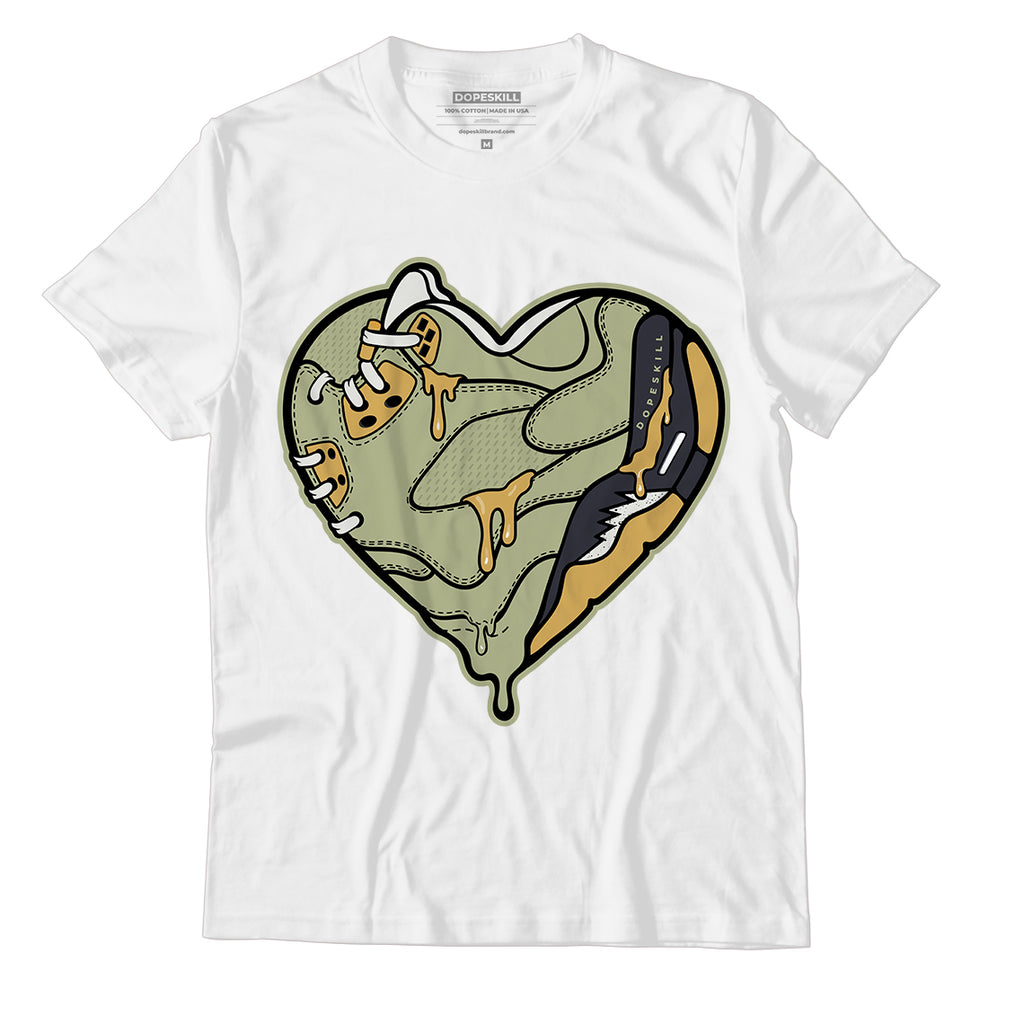 Jordan 5 Jade Horizon DopeSkill T-Shirt Heart Jordan 5 Graphic - White 