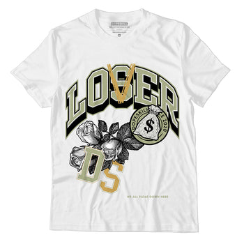 Jordan 5 Jade Horizon DopeSkill T-Shirt Loser Lover Graphic - White 