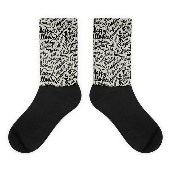 Halloween Sublimated Socks Match Jordan 4 Military Black