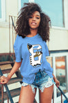 AJ 6 University Blue DopeSkill University Blue T-Shirt Number No.6 Graphic