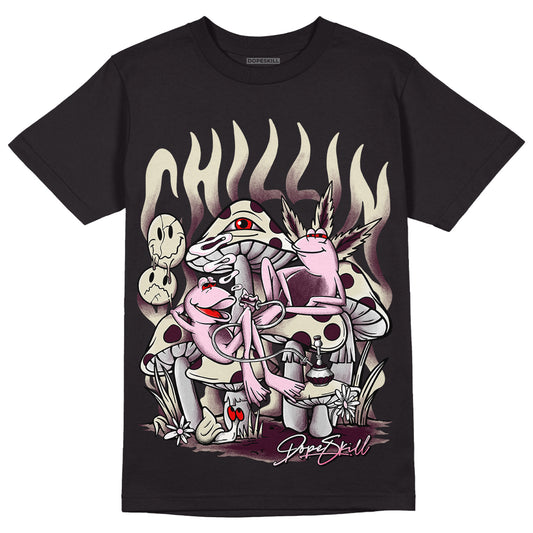 Dunk Low Night Maroon and Medium Soft Pink DopeSkill T-Shirt Chillin Graphic Streetwear - Black