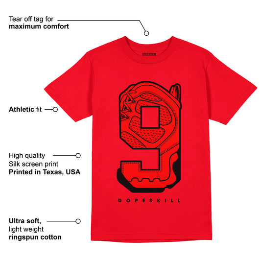 AJ 9 Chile Red DopeSkill Chile Red T-shirt No.9 Graphic