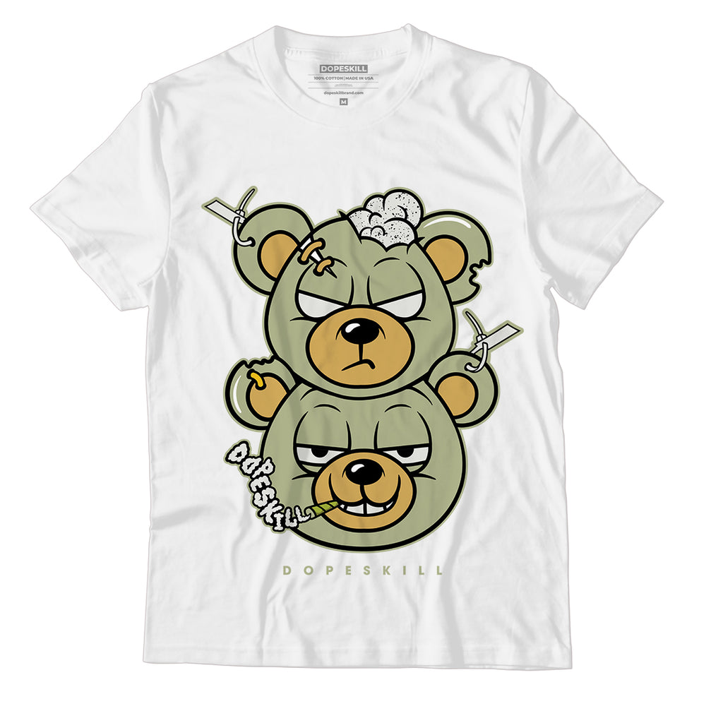 Jordan 5 Jade Horizon DopeSkill T-Shirt New Double Bear Graphic - White 