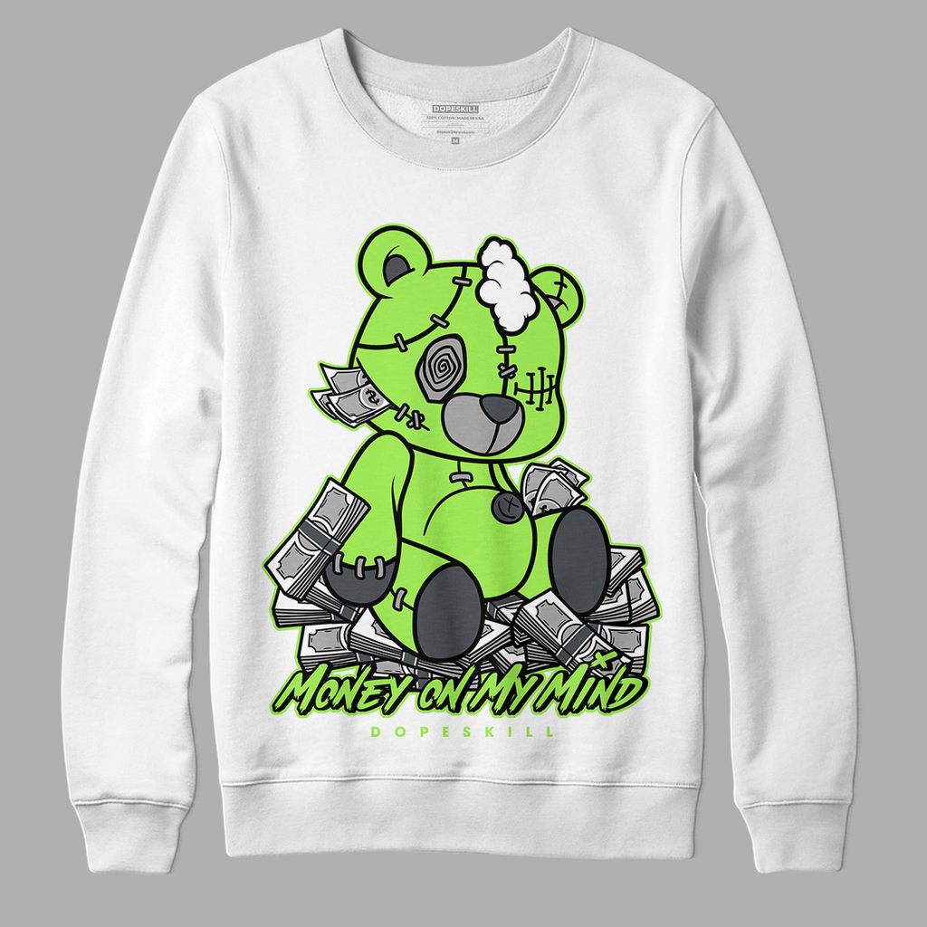 Jordan 5 Green Bean DopeSkill Sweatshirt MOMM Bear Graphic - White 