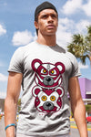 AJ 3 Cardinal Red DopeSkill T-Shirt Leather Bear Graphic