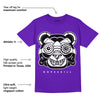 AJ 13 Court Purple DopeSkill Purple T-shirt Robo Bear Graphic