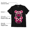 AJ 1 Mid Coral Chalk DopeSkill T-Shirt Leather Bear Graphic