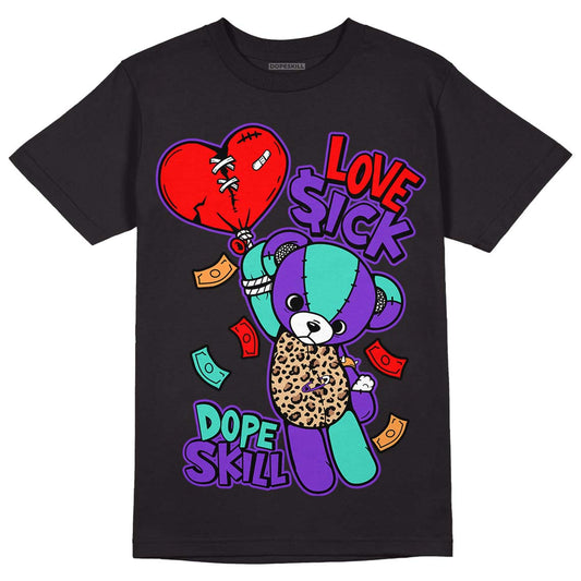 Dunk Low Safari Mix DopeSkill T-Shirt Love Sick Graphic - Black
