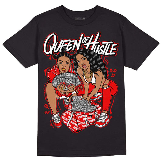 Cherry 11s DopeSkill T-Shirt Queen Of Hustle Graphic - Black