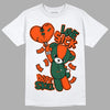 Dunk Low Team Dark Green Orange DopeSkill T-Shirt Love Sick Graphic - White