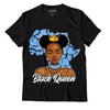 AJ 6 University Blue DopeSkill T-Shirt Black Queen Graphic