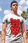 AJ 9 Chile Red DopeSkill T-Shirt Leather Bear Graphic