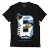 AJ 6 University Blue DopeSkill T-Shirt Number No.6 Graphic