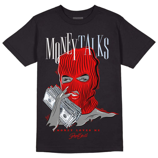 Cherry 11s DopeSkill T-Shirt Money Talks Graphic - Black