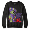 Canyon Purple 4s DopeSkill Sweatshirt Broken Heart Graphic - Black 