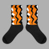 Orange Black White Sublimated Socks ZicZac Graphic