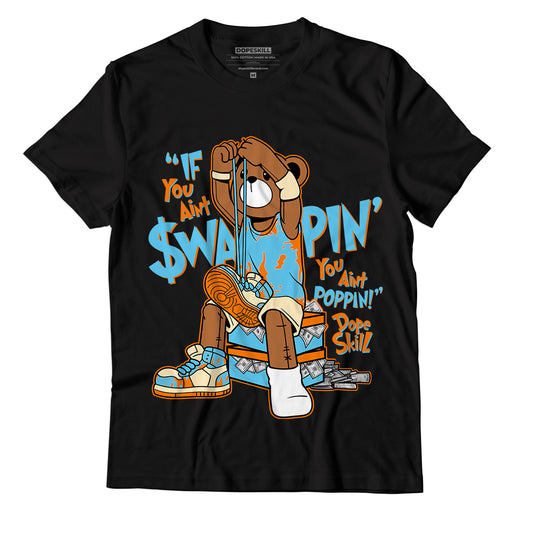 Dunk High 1985 SP Orange Acid Wash DopeSkill T-Shirt If You Aint Graphic - Black 