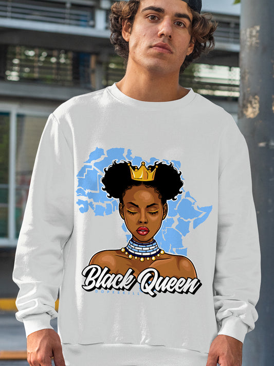AJ 6 University Blue DopeSkill Sweatshirt Black Queen Graphic
