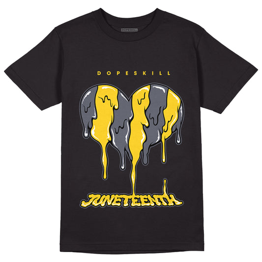 AJ 4 Lightning DopeSkill T-Shirt Juneteenth Heart Graphic