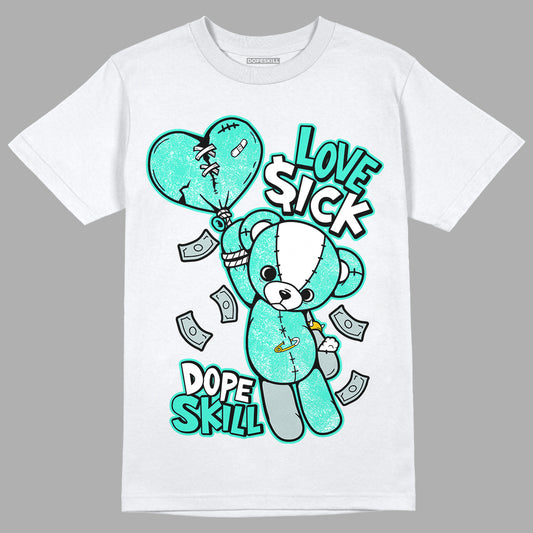 New Emerald 1s DopeSkill T-Shirt Love Sick Graphic - White 