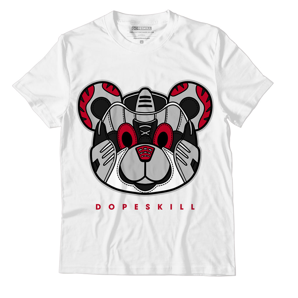 Jordan 9 Particle Grey DopeSkill T-Shirt SNK Bear Graphic - White 