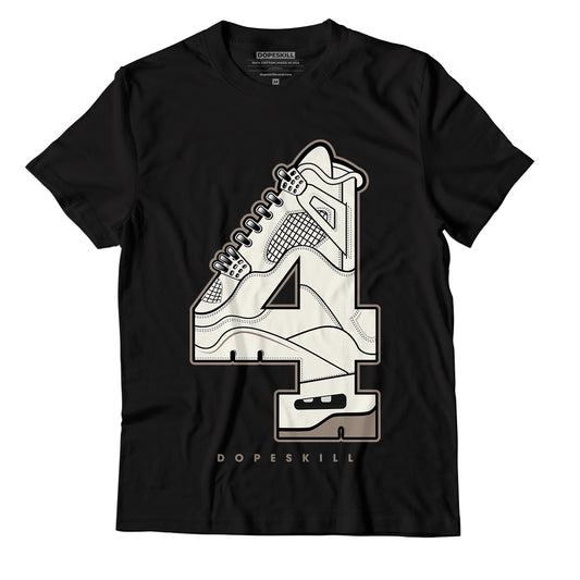 Jordan 4 Sail Canvas DopeSkill T-Shirt No.4 Graphic - Black 