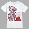 Dunk Low Teddy Bear Pink DopeSkill T-Shirt Broken Heart Graphic - White 