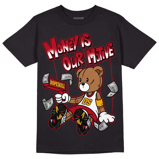 Cardinal 7s DopeSkill T-Shirt Money Is Our Motive Bear Graphicv - Black