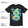 Aqua 5s DopeSkill T-Shirt New Double Bear Graphic