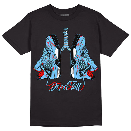 Travis Scott x Jordan 4 Retro 'Cactus Jack' DopeSkill T-Shirt Breathe Graphic Streetwear - Black 