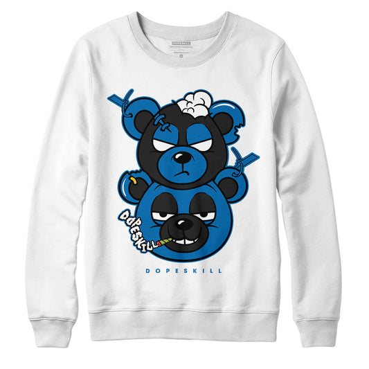 AJ 1 Dark Marina Blue DopeSkill Sweatshirt New Double Bear Graphic