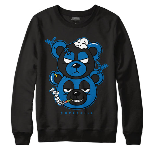 AJ 1 Dark Marina Blue DopeSkill Sweatshirt New Double Bear Graphic