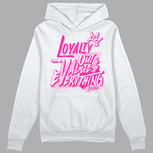 Triple Pink Dunk Low DopeSkill Hoodie Sweatshirt LOVE Graphic - White 
