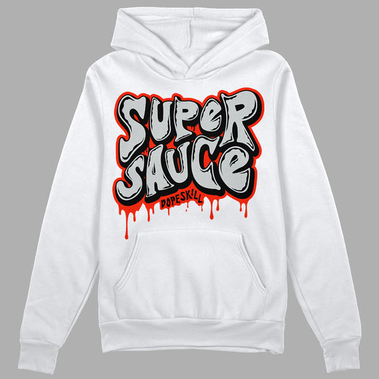 Black Canvas 4s DopeSkill Hoodie Sweatshirt Super Sauce Graphic - White 