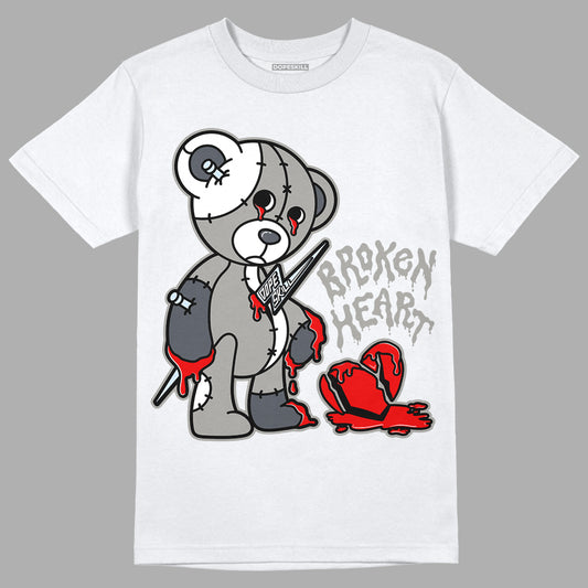 Jordan 6 Retro Cool Grey DopeSkill T-Shirt Broken Heart Graphic Streetwear - White