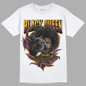 Brotherhood 1s High OG DopeSkill T-Shirt New Black Queen Graphic - White 