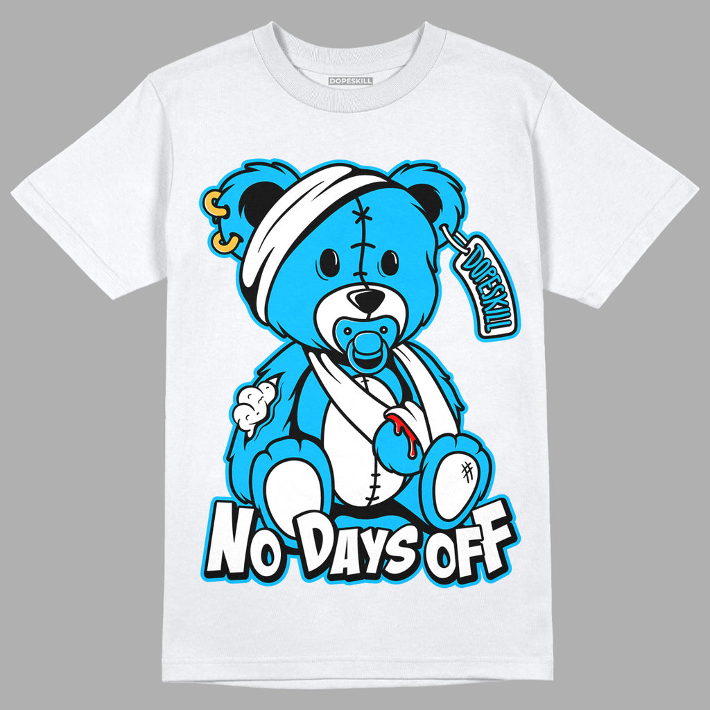 UNC 1s Low DopeSkill T-Shirt Hurt Bear Graphic - White 