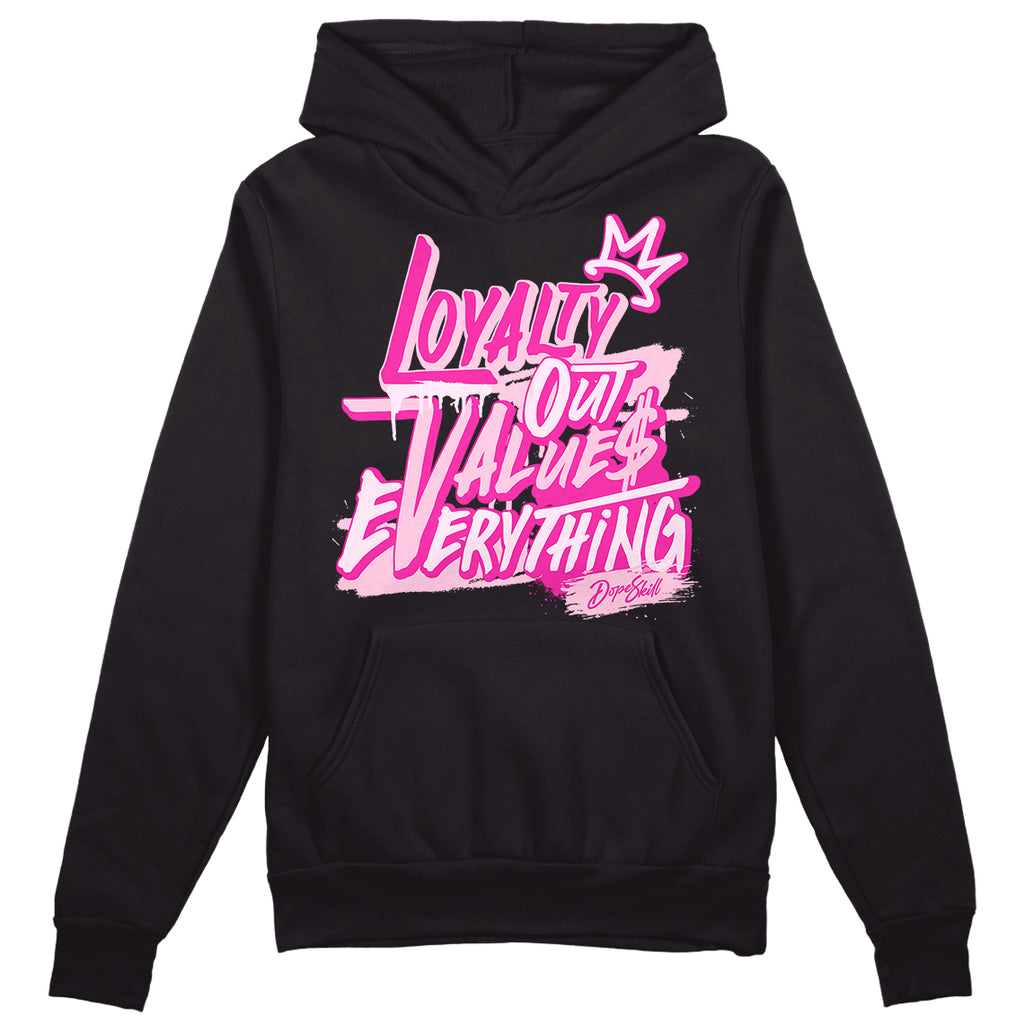 Triple Pink Dunk Low DopeSkill Hoodie Sweatshirt LOVE Graphic - Black