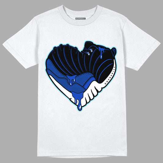 Hyper Royal 12s DopeSkill T-Shirt Heart Jordan 12 Graphic - White