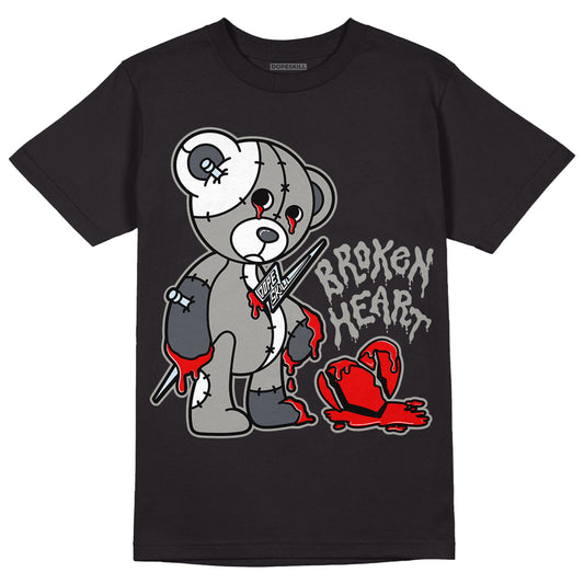 Jordan 6 Retro Cool Grey DopeSkill T-Shirt Broken Heart Graphic Streetwear  - Black