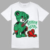 Jordan 1 Low Lucky Green DopeSkill T-Shirt Broken Heart Graphic Streetwear - White