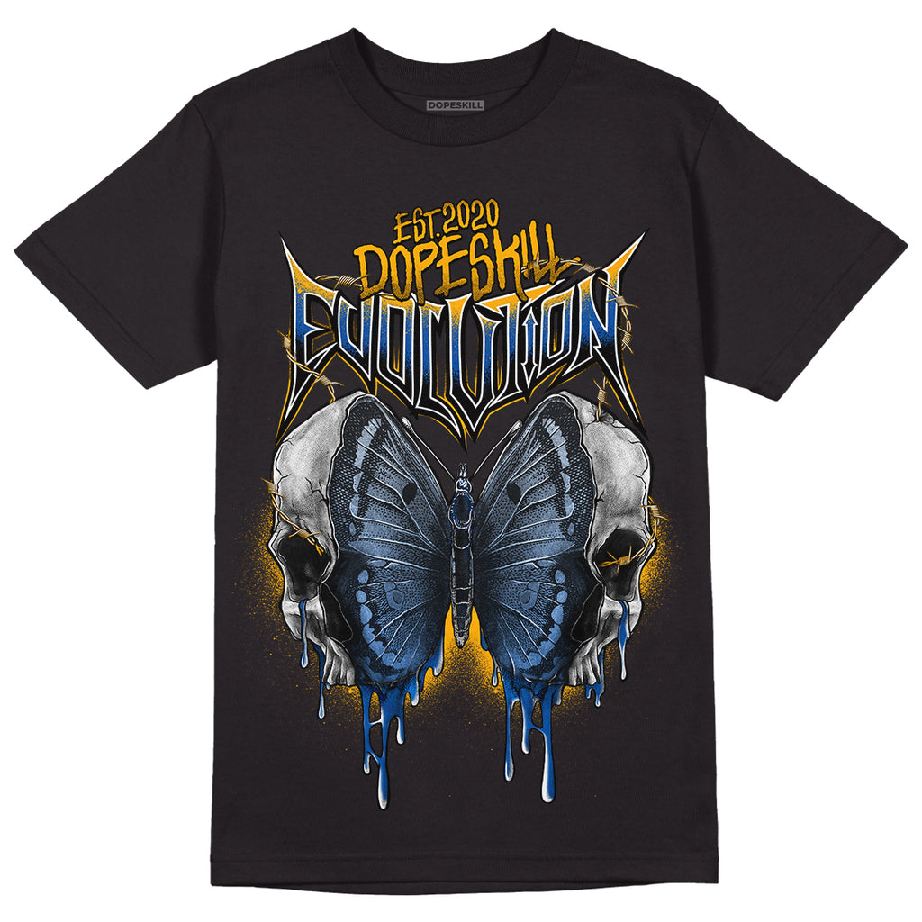 Dunk Blue Jay and University Gold DopeSkill T-Shirt DopeSkill Evolution Graphic Streetwear - Black