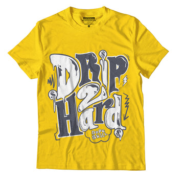 AJ 4 Lightning DopeSkill Tour Yellow T-shirt Drip Too Hard Graphic