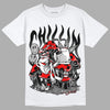 Jordan 1 High 85 Black White DopeSkill T-Shirt Chillin Graphic Streetwear  - White 