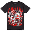 Jordan 12 Retro ‘Gym Red’  DopeSkill T-Shirt Chillin Graphic Streetwear - Black 