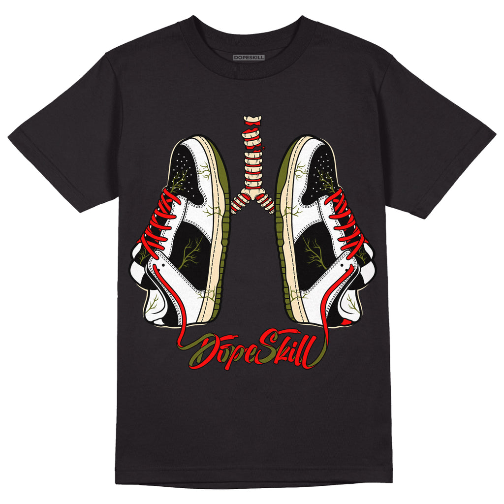 Travis Scott x Jordan 1 Low OG “Olive” DopeSkill T-Shirt Breathe Graphic Streetwear - Black