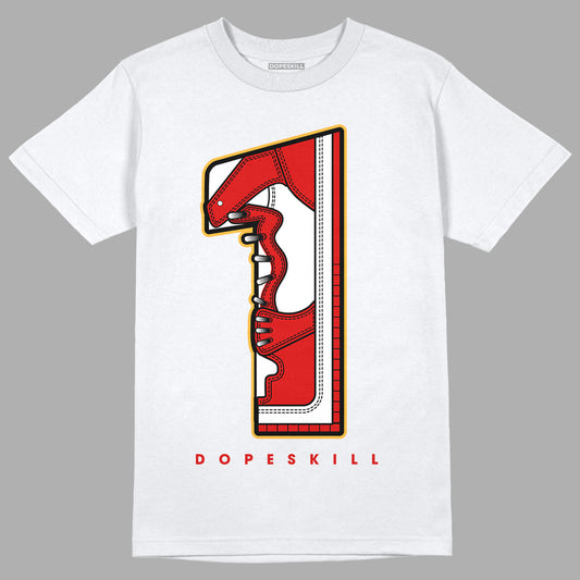 Dunk Low Gym Red DopeSkill T-Shirt No.1 Graphic - White 