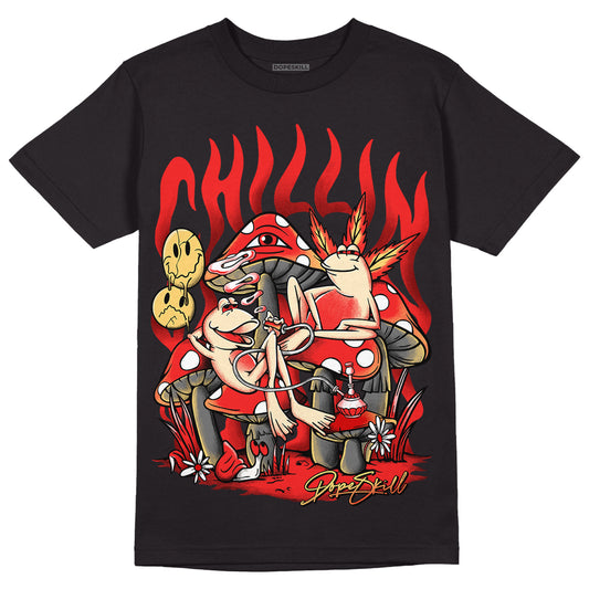 Dunk On Mars 5s DopeSkill T-Shirt Chillin Graphic - Black