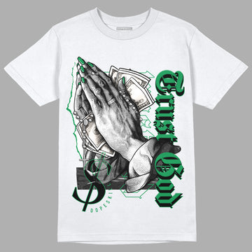 Jordan 3 WMNS “Lucky Green” DopeSkill T-Shirt Trust God Graphic Streetwear - White
